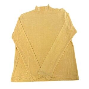 1849 Ranchwear Slinky Western Show Shirt Women's M Stretch Equestrian Yellow